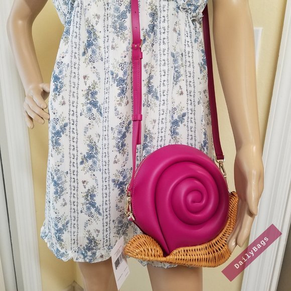 KATE SPADE SNAIL ENCHANTED PINK CROSSBODY BAG - Picture 13 of 13